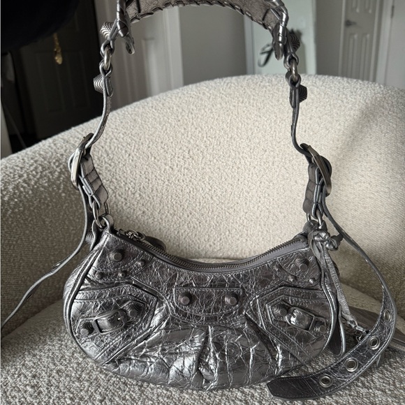 Balenciaga Metallic Silver Shoulder Bag - Picture 1 of 12